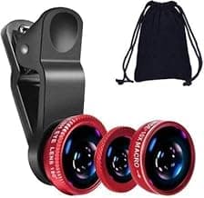 Universal HD Camera Lens Kit – 180° Fish Eye + 0.65x Wide Angle + 10x Macro