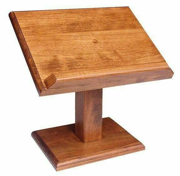 Wooden Book Stand Adjustable Reading Desk Tilted Document Holder Brown