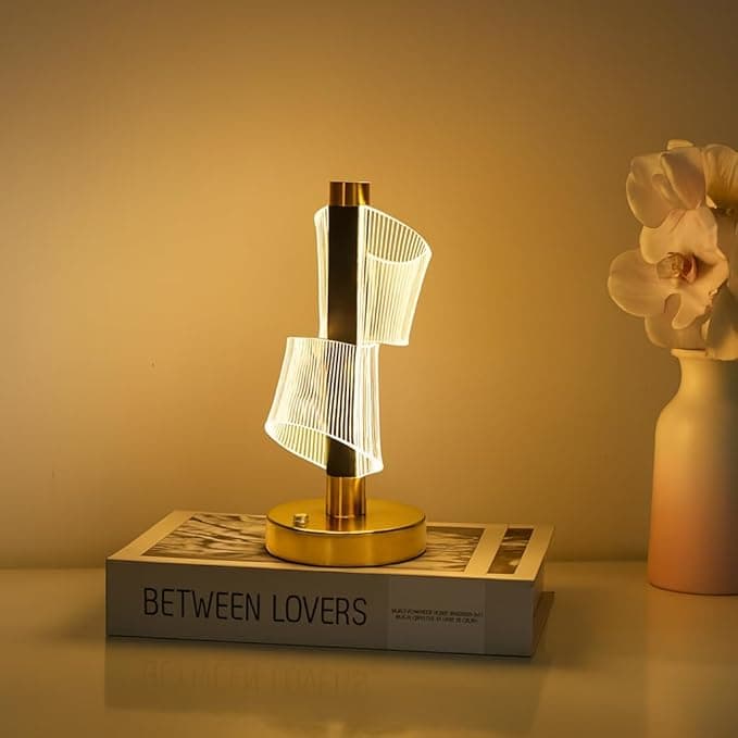 One94Store 3D LumeTwist LED Night Lamp – Gold Base