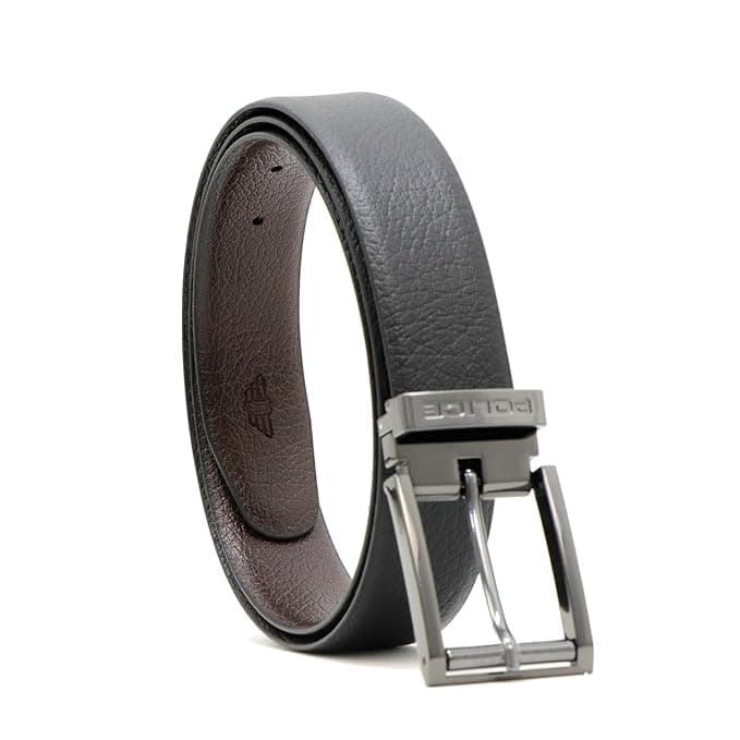 Police Men’s Italian Leather Reversible Belt