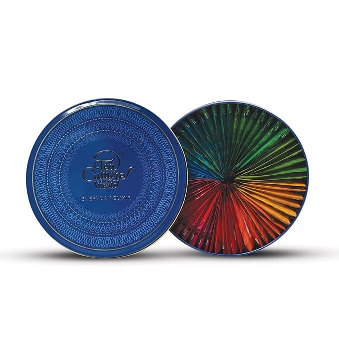 Tea Culture of The World Everyday Elixir Gift Box - Lush Nilgiri, Moroccan Mint, Delightful Green Tea, Power Packed Detox, Tulsi Ritual, Refreshing Lemon Honey, Mango Love, Kashmiri Kahwa- 430 Gram