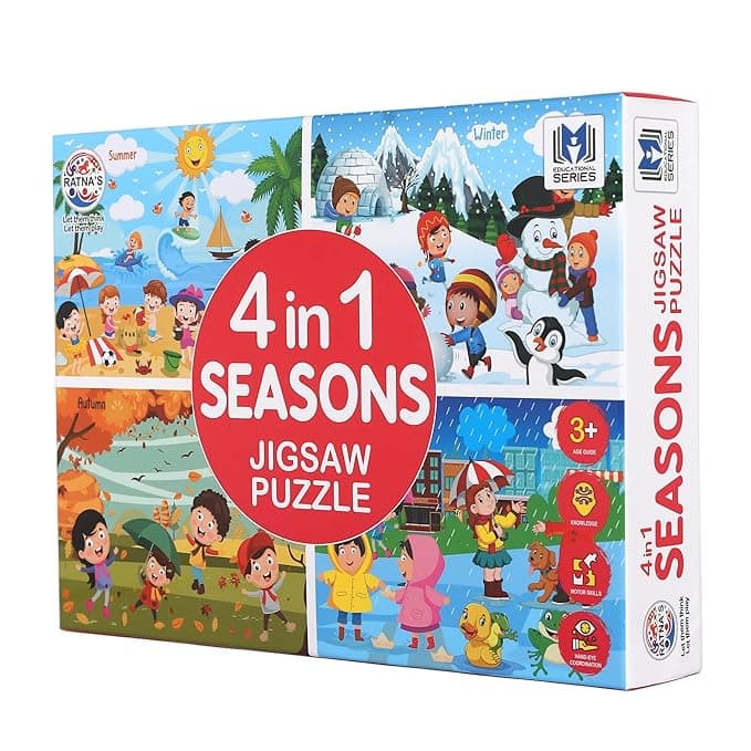 Ratna's Indian Seasons Jigsaw Puzzle – 4 Puzzles