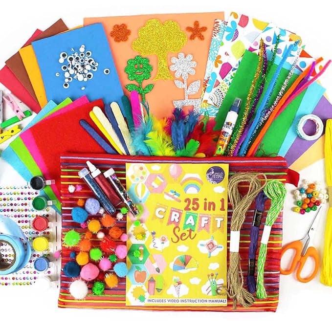 Asian Hobby Crafts 25 in 1 Art and Craft Kit for Kids