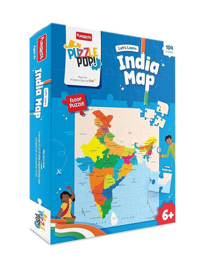 Funskool India Map Jigsaw Puzzle – 104 Pieces
